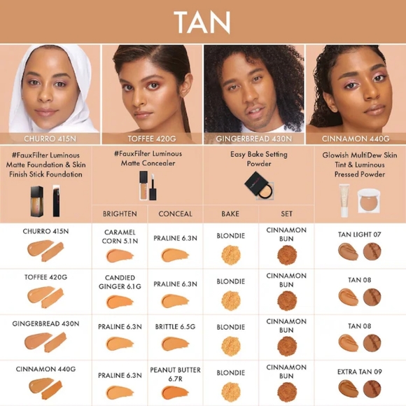 Huda Beauty #FauxFilter Luminous Matte Foundation- 440G Cinnamon - warmer tan - Picture 5 of 6